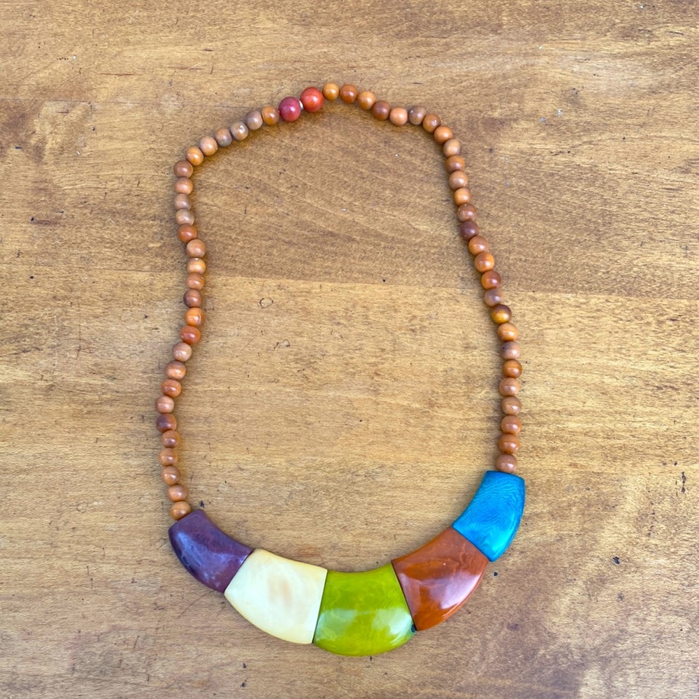 Tagua Nut necklace from Costa Rica with screw clasp